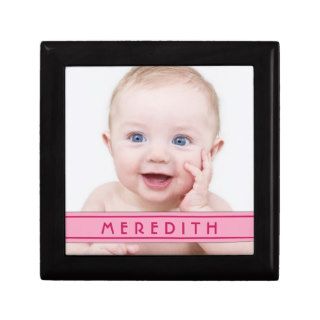 Personalized Baby Photo Name Jewelry Box   Girl