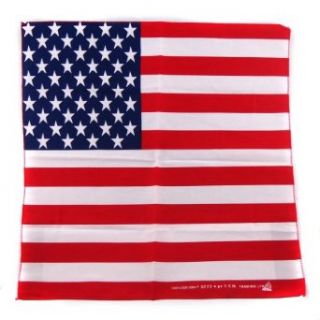 OWM Handkerchiefs American Flag Bandana 20 x 20 inches Blue and Red Clothing