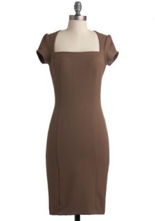 Sleek It Out Dress in Hazelnut  Mod Retro Vintage Dresses