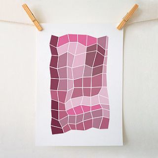 geometric quadrilaterals modern art print by sweet oxen