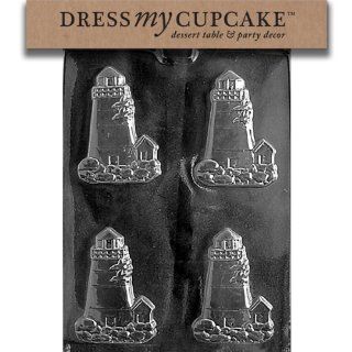 Dress My Cupcake Chocolate Candy Mold, Lighthouse, Nautical Candy Making Molds Kitchen & Dining