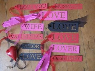 personalised valentines gift tags by letterfest