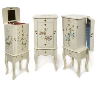 As Is Thomas Pacconi Handpainted Jewelry Armoire —
