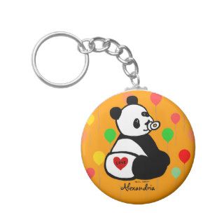 Personalized Baby Panda Cartoon Keychain