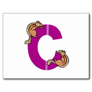 Alphabet Letter C Post Cards