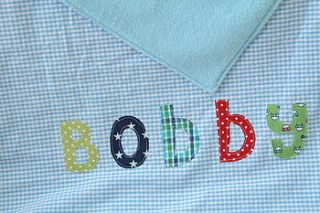 personalised baby blanket by lollipops and flumpets