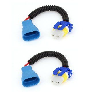 2pcs 9005 Head Light Socket Adaptor Connector Male to Female Automotive