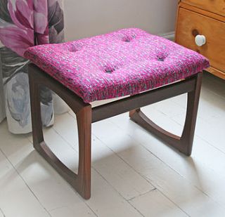 vintage g plan upholstered stool by hickey and dobson