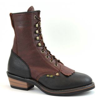 AdTec Women's 8 inch Black/ Dark Cherry Packer Boots AdTec Boots