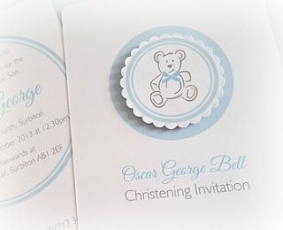personalised christening invitation by lila's party