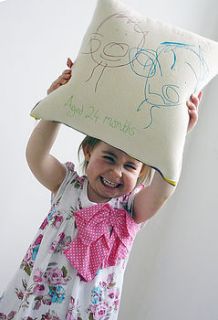 your child's drawing cushion by seabright designs