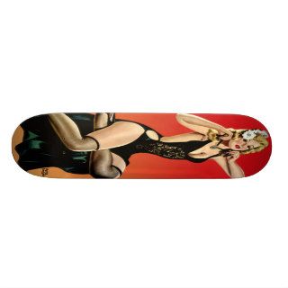 Blonde Beauty Pin Up Girl ~ Retro Art Custom Skate Board