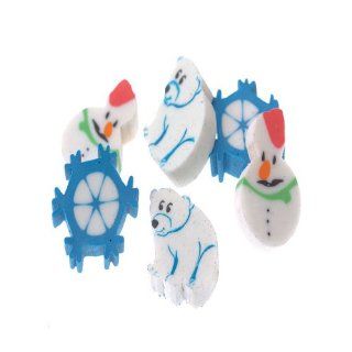 Snowman Erasers Toys & Games