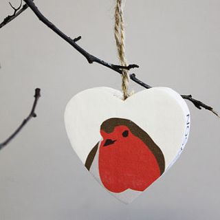 hanging heart decoration by lorna syson