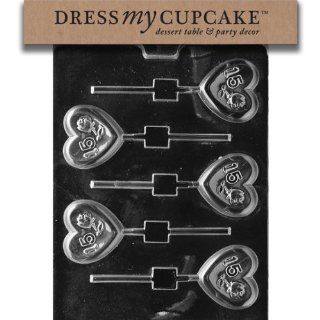Dress My Cupcake DMCL022 Chocolate Candy Mold, No. 15 Rose Heart Kitchen & Dining