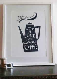 personalised coffee pot print by allihopa
