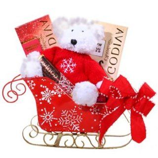 Godiva Holiday Sleigh Gift Basket  Candy  Grocery & Gourmet Food