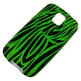 TPU Skin Cover for LG Optimus M MS690, Zebra Stripes (Green/Black) Cell Phones & Accessories