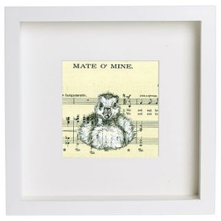 'mate o mine' music paper ink drawing by laura new artist & illustrator