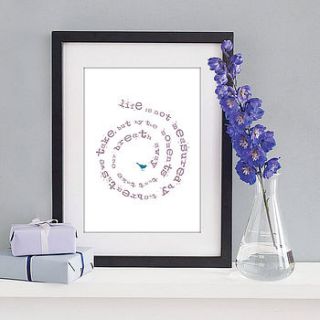 'life is not measured' spiral print by hello monkey