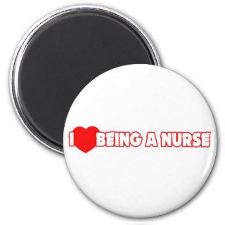 I Heart (Love) Being A Nurse Fridge Magnets