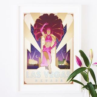 'las vegas' travel poster by i heart travel art.