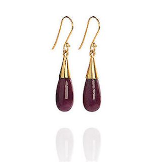 ruby 18karat gold vermeil earrings by elizabeth raine