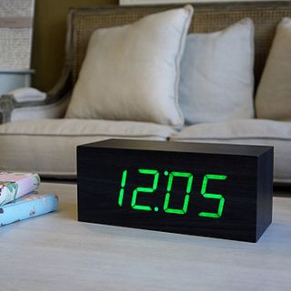 led black square click clock by gingko electronics