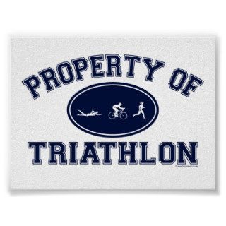 Property of Triathlon t shirts Print