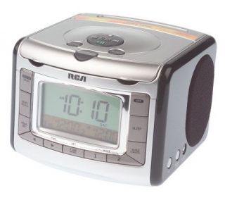 RCA Stereo Clock Radio w/ CD Player & Automatic Time Set —