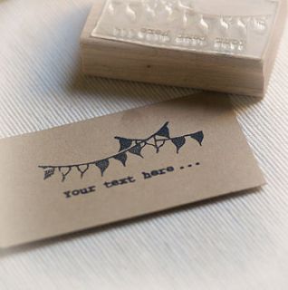 personalised bunting stamp by pretty rubber stamps