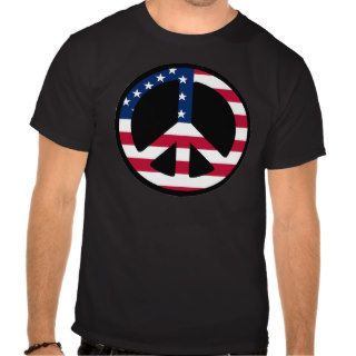 USA Peace Symbol Designs & Products T Shirts