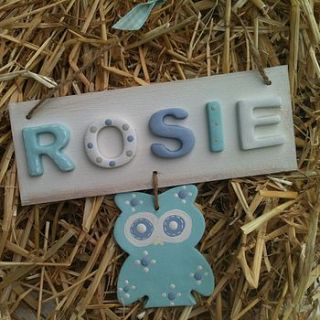 personalised vintage owl plaque by i love vera