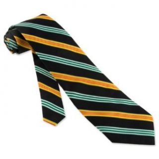 Black Silk Extra Long Tie  Black And Yellow Repp Stripe at  Mens Clothing store