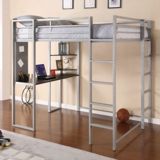 Abode Full Loft Bed with Desk and Bookshelves