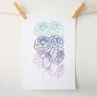 modern floral art print by sweet oxen