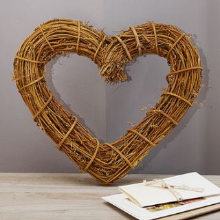 natural twig heart wreath by dibor
