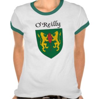 O'REILLY & IRELAND COAT OF ARMS IRISH SURNAME T SHIRT