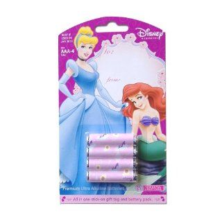 Powerful Greetings Disney Princess Gift Tag Batteries 4 Pack AAA Toys & Games
