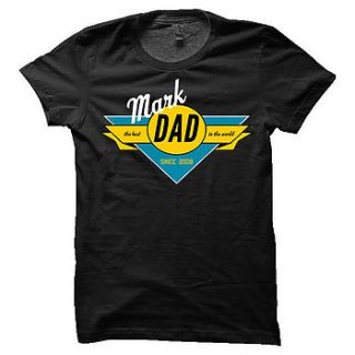 personalised 'best dad' t shirt by flaming imp