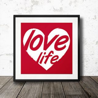 personalised 'love life' poster by magik moments