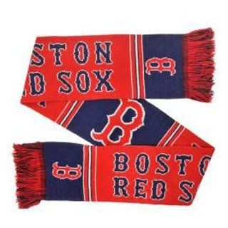 BOSTON RED SOX 100% Acrylic Winter Scarf 7" Wide 64" Long with Team Logo & Colors  Cold Weather Scarves  Sports & Outdoors