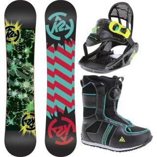 K2 Mini Turbo Grom Pack Snowboard 110 w/ Boots/Bindings   Kids, Youth