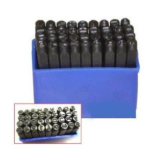 36 pc 4MM 5/32" Letter & Number Steel Stamp Die Punch Jewelers Set Metal in Case   Charms