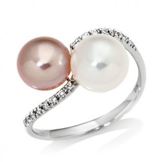 Imperial Pearls 14K White Gold White and Lavender Cultured Freshwater Pearl Swi
