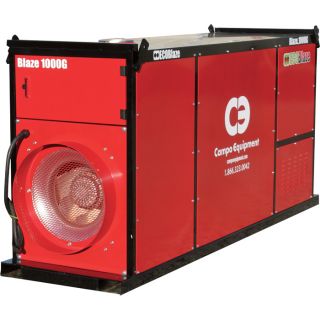 EcoBlaze Indirect Space Heater — Natural Gas and Propane, 1,000,000 BTU, 13,5000 CFM, Model# Blaze 1000G  Dual Fuel Gas   Propane Heaters