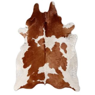 Pure Rugs Natural Cowhide Brown and White Rug