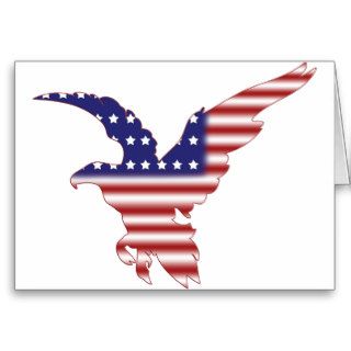 Red White Blue Eagle Greeting Cards