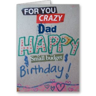 Happy Small Budget Birthday Dad Customized Card