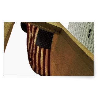 US Flag Flying Rectangle Sticker